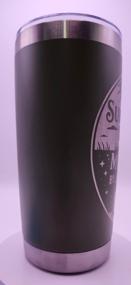 Sunshine & Moonshine 20oz matte green tumbler