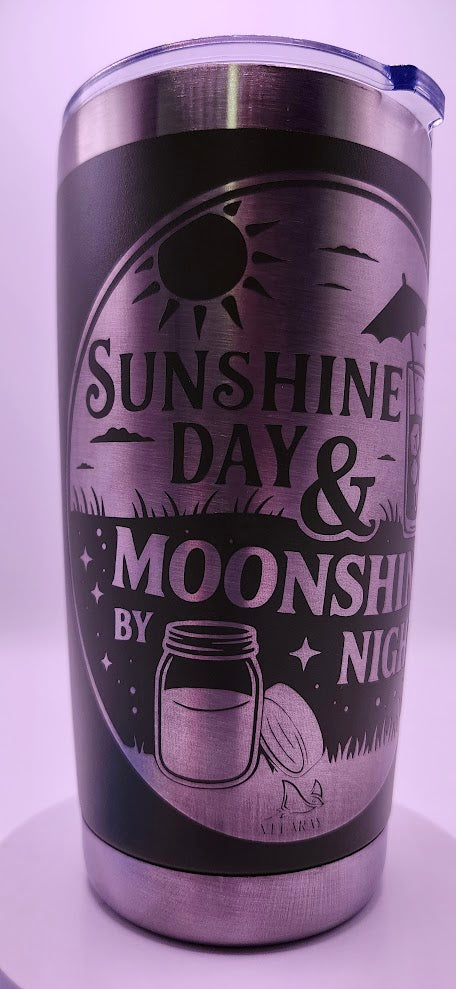 Sunshine & Moonshine 20oz matte green tumbler