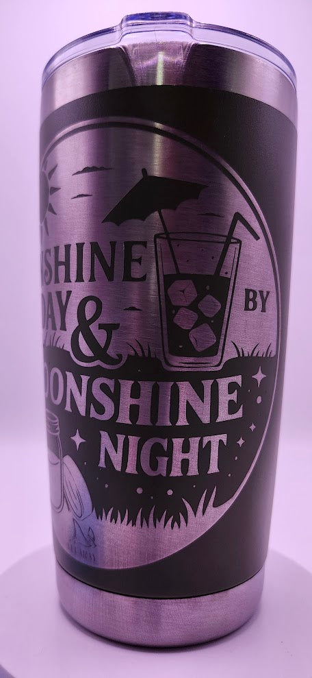Sunshine & Moonshine 20oz matte green tumbler