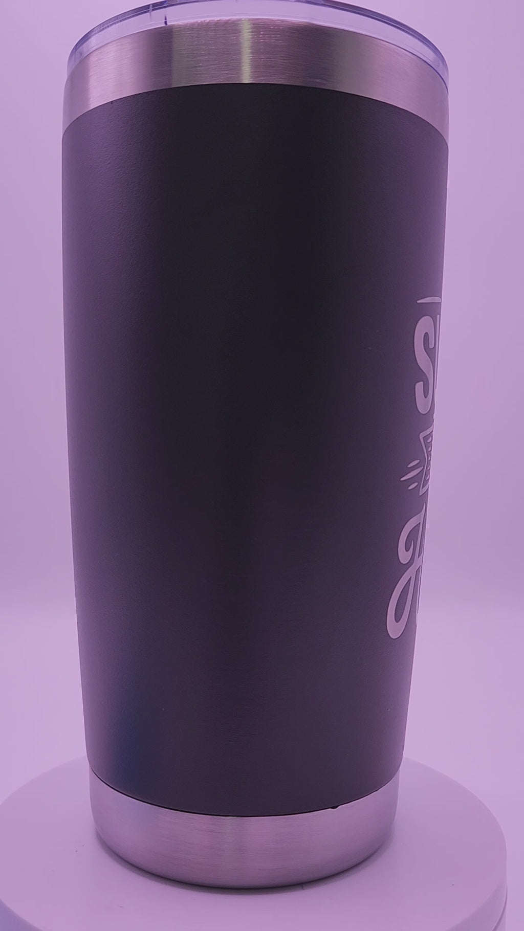 Sunshine with a little hurricane 20oz matte black tumbler