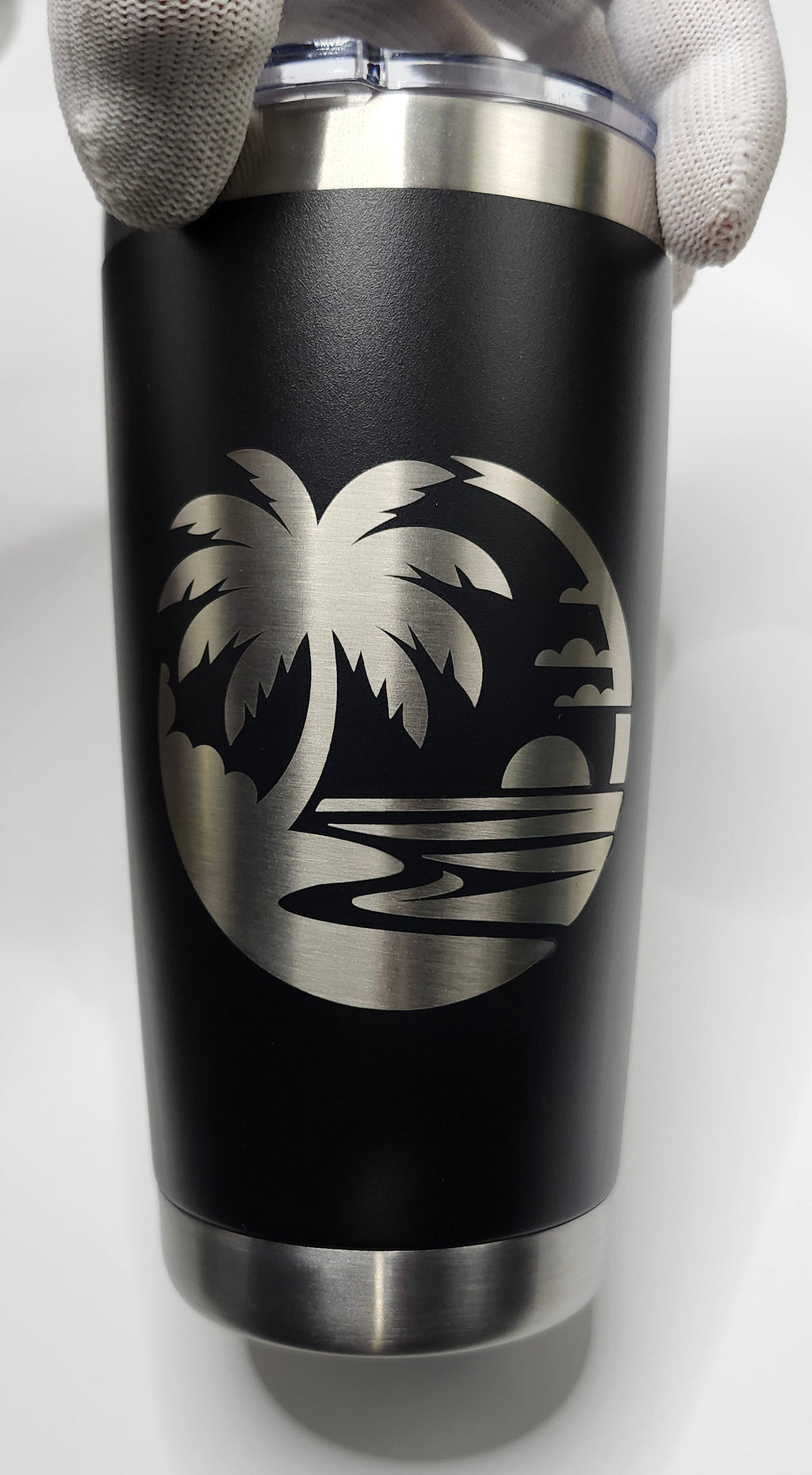 Palm Island 20oz matte black tumbler