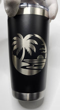 Palm Island 20oz matte black tumbler