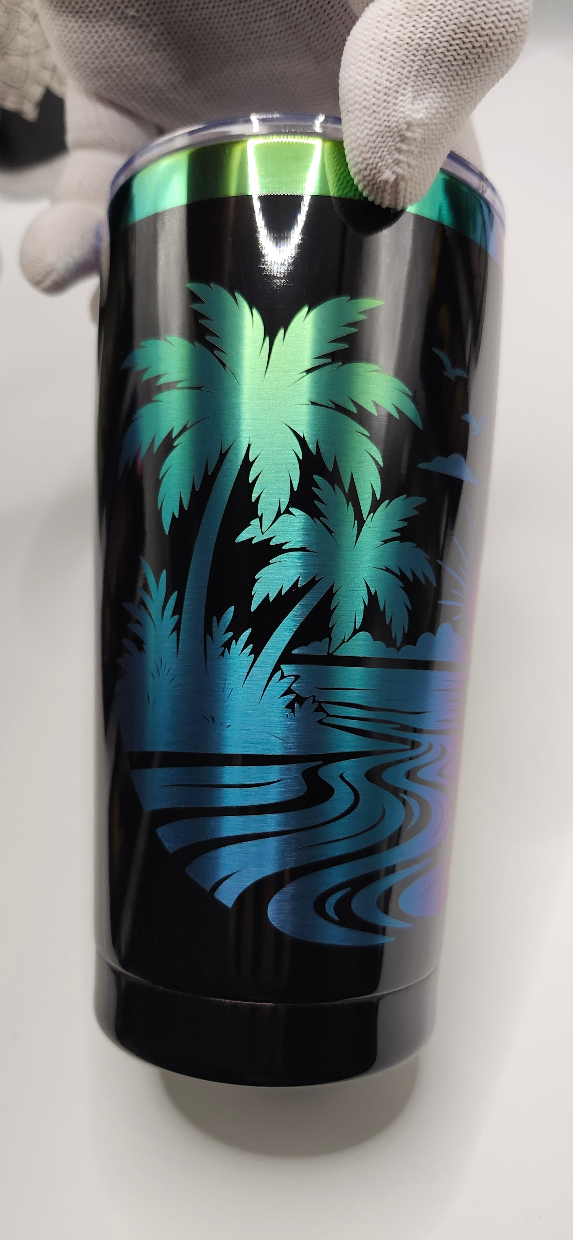 Island Sunset, 20oz Iridescent tumbler