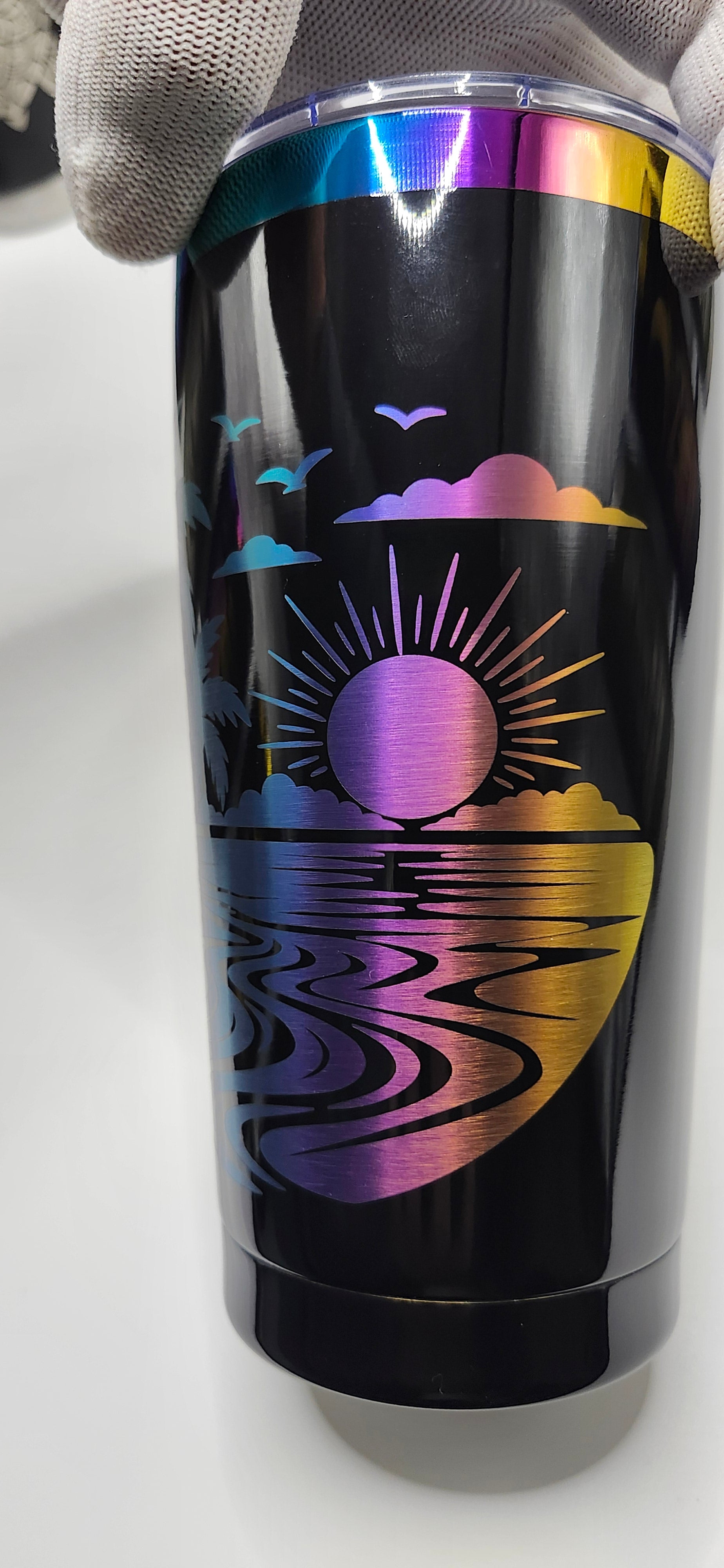 Island Sunset, 20oz Iridescent tumbler