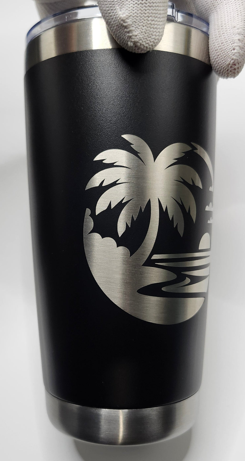 Palm Island 20oz matte black tumbler