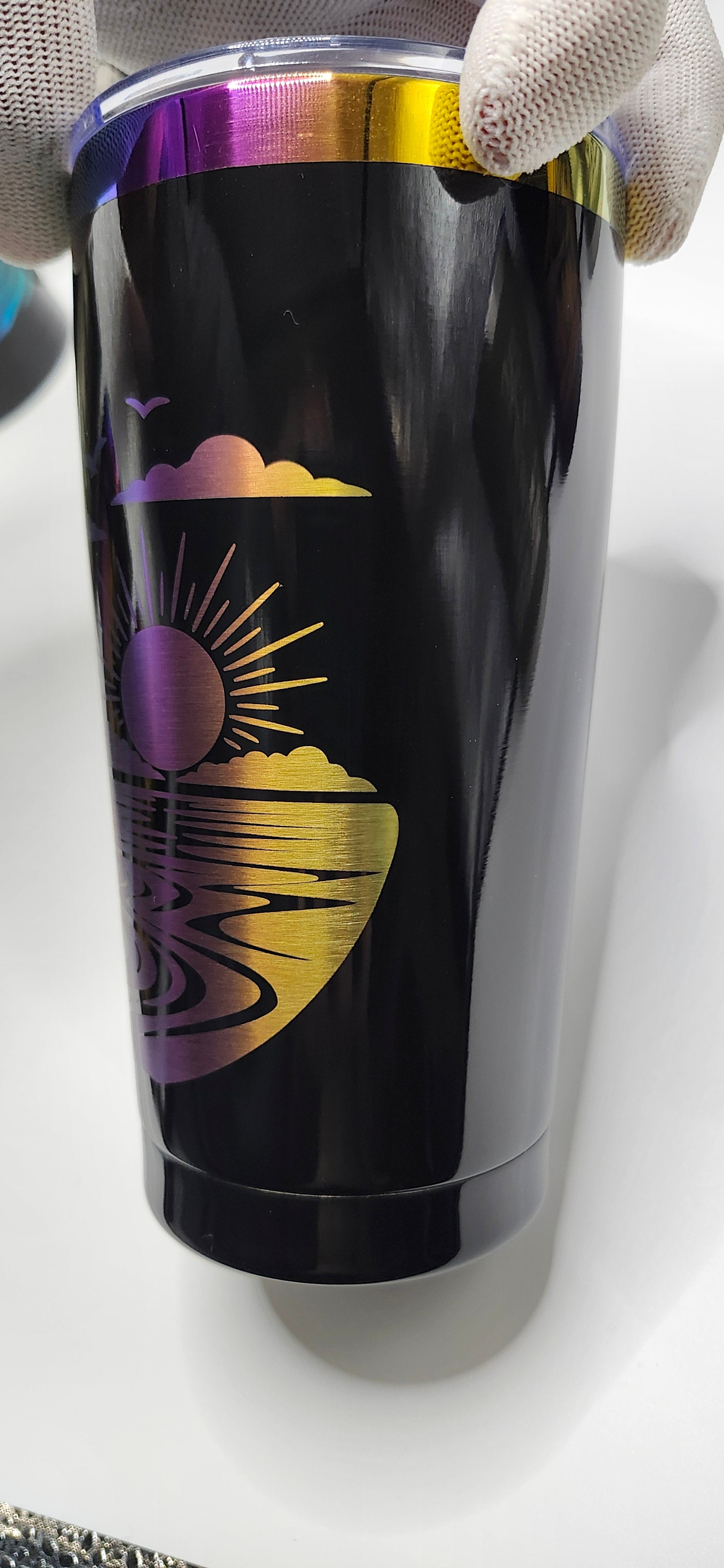 Island Sunset, 20oz Iridescent tumbler
