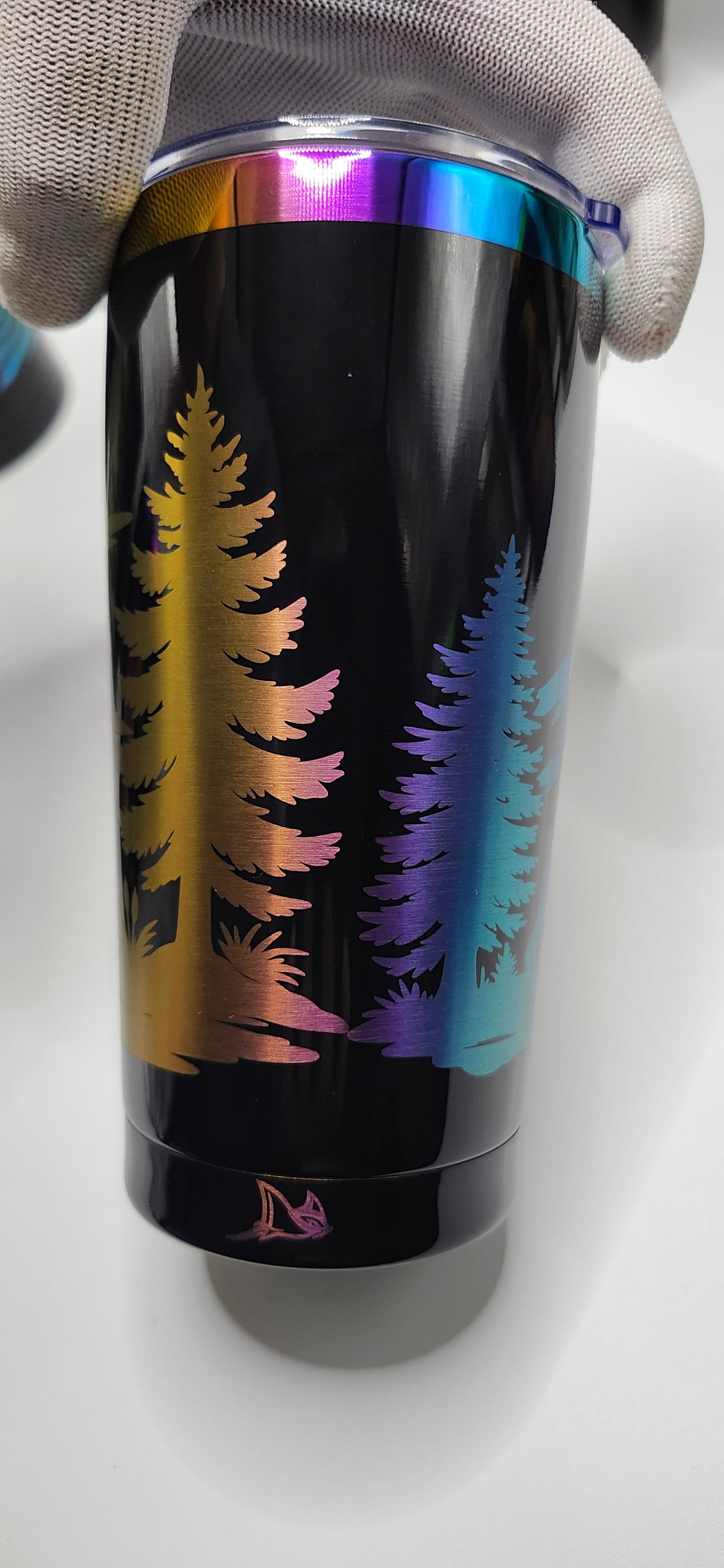Mountain Bear Family 20 ounce Iridescent tumbler