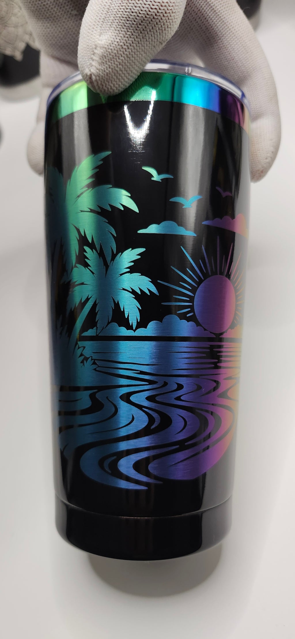 Island Sunset, 20oz Iridescent tumbler