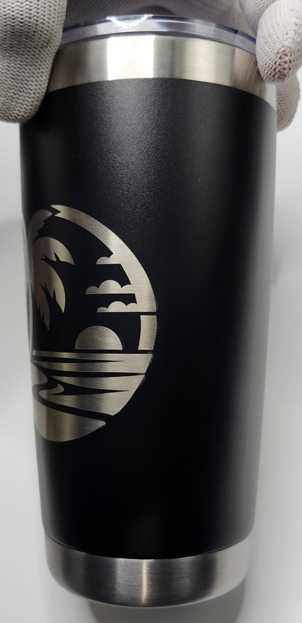 Palm Island 20oz matte black tumbler